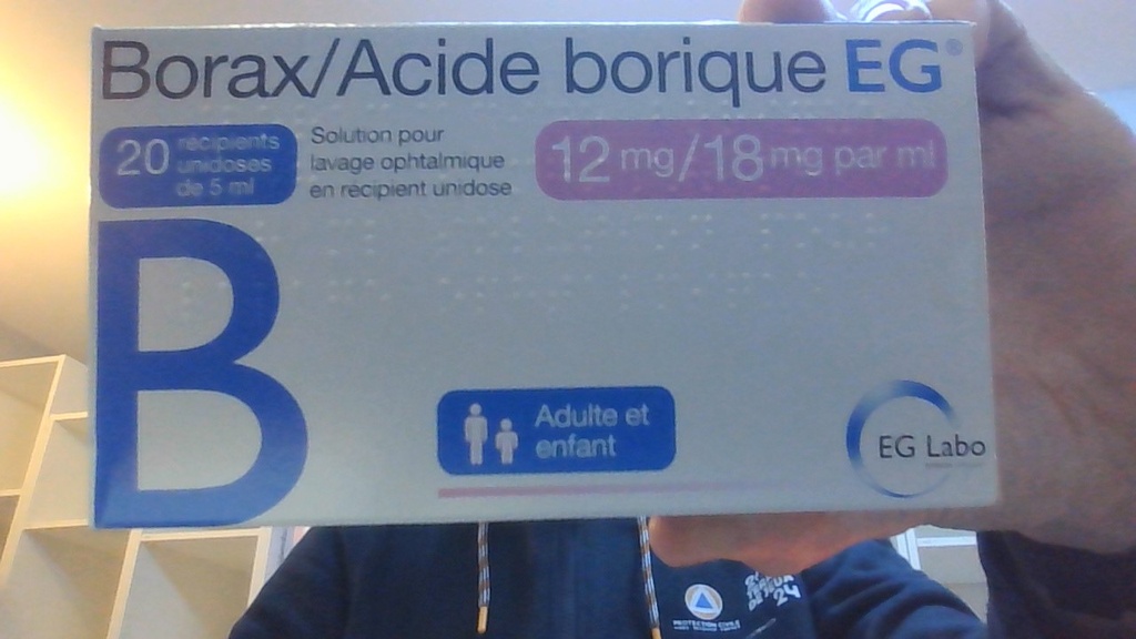 Boite Borax/Acide borique (Antiseptique ophtalmique)